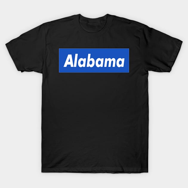 A l a b a m a Box Logo T-Shirt by ART BY IIPRATMO